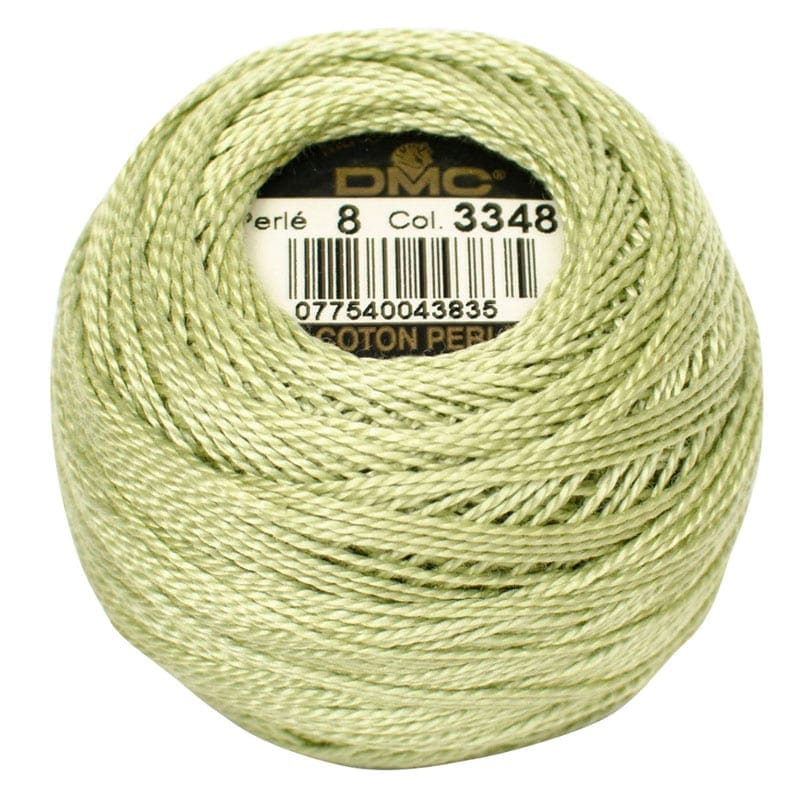 DMC Pearl Cotton 8 - 3348-Yellow Green Light, DMC83348