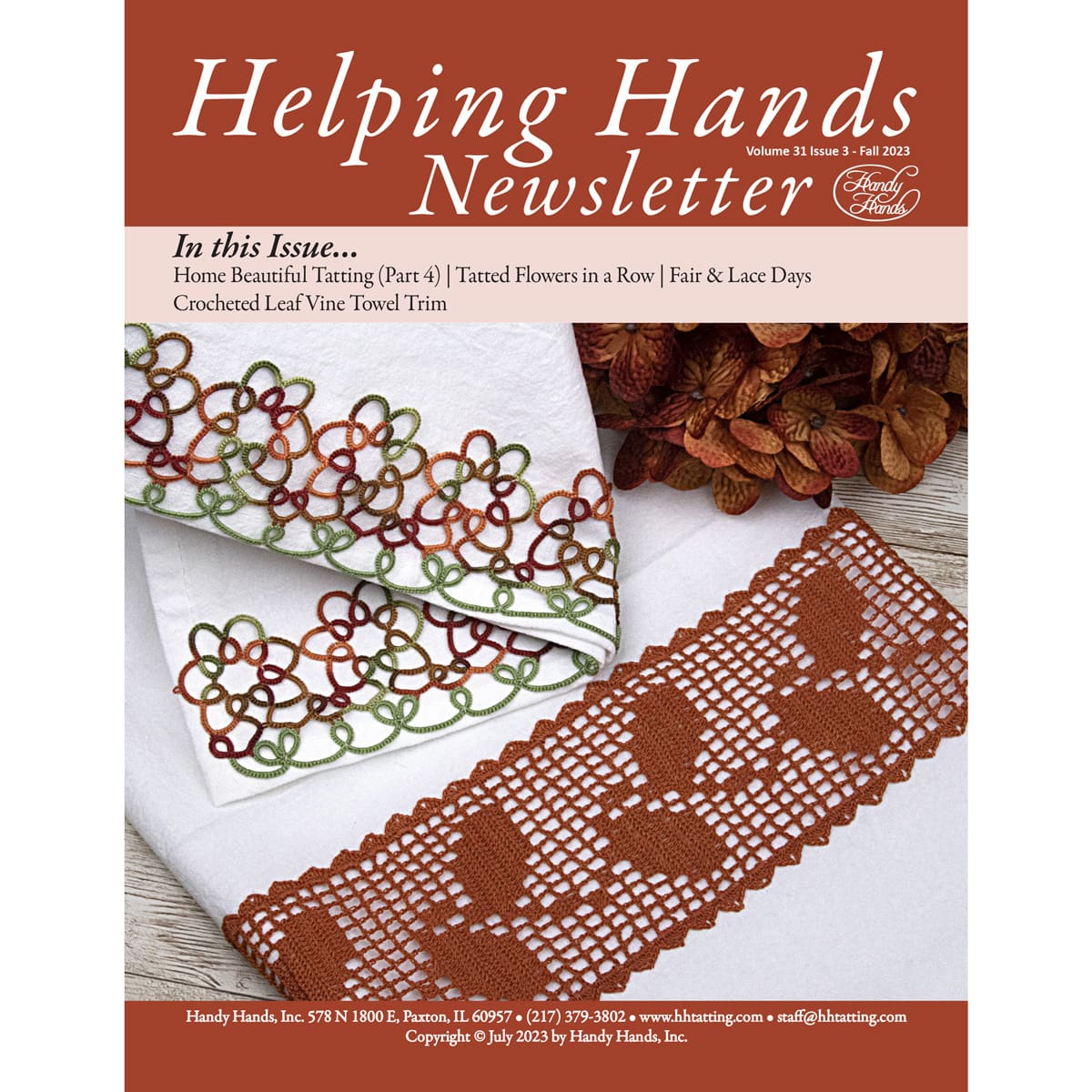 Thread and Supplies for Fall 2023 Newsletter (31-3) - Handy Hands